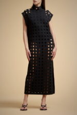 openwork black dress